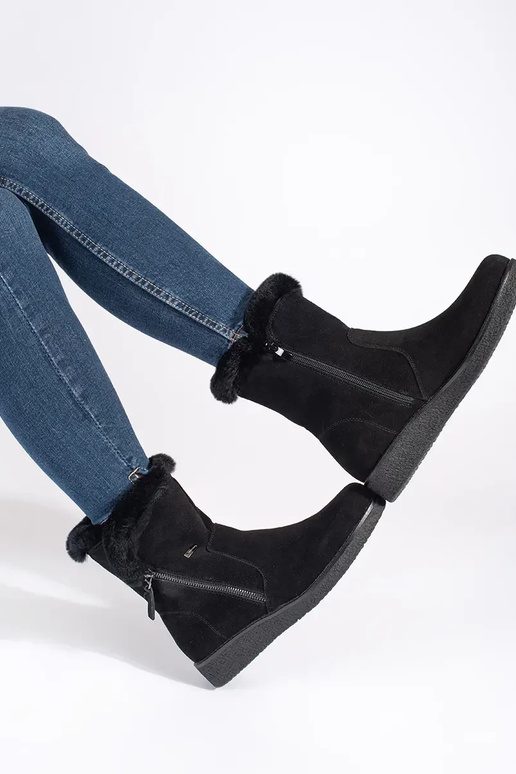 siltināti āda Melnas krāsas sieviešu...