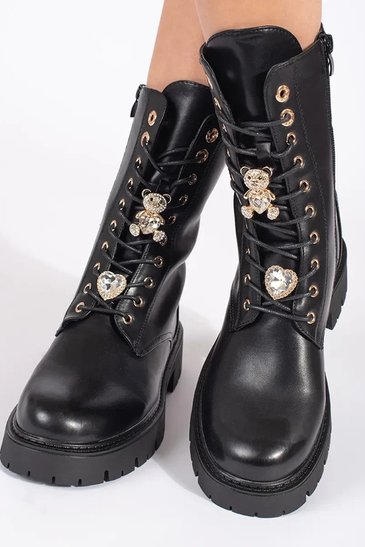 Melnas mežģīņu platformas kurpes Melnas mežģīņu platformas kurpes