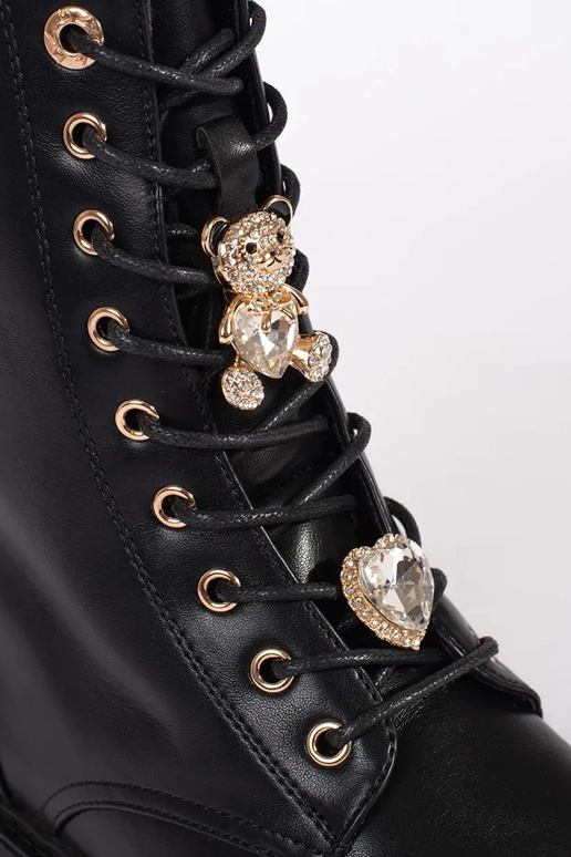 Melnas mežģīņu platformas kurpes Melnas mežģīņu platformas kurpes