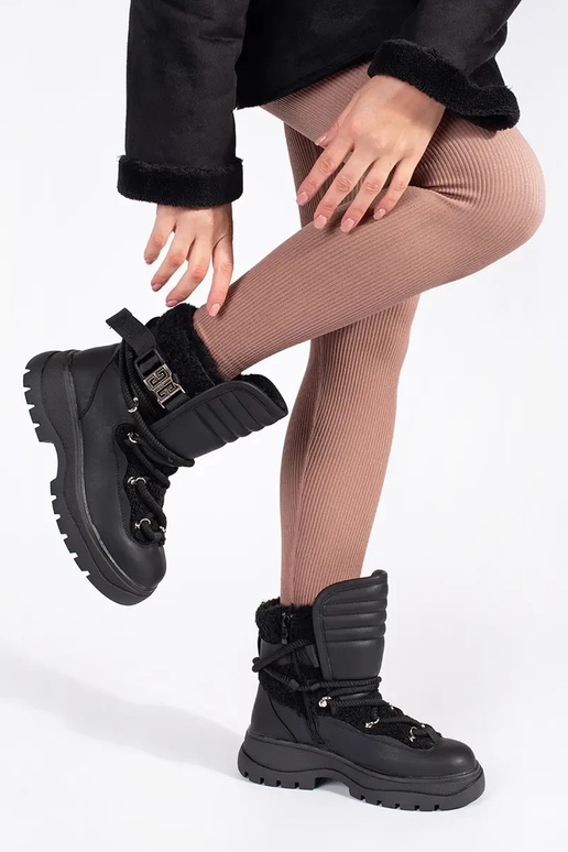 melnas krāsas Sieviešu sniega zābaki...