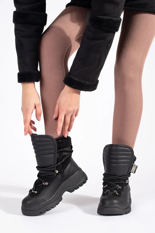 melnas krāsas Sieviešu sniega zābaki...