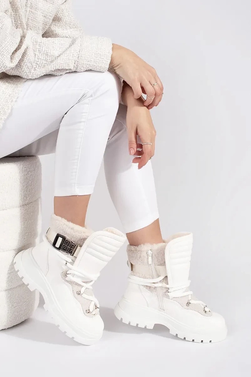 baltas krāsas Sieviešu sniega zābaki...