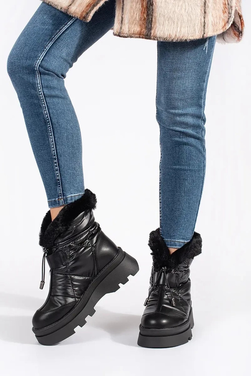 melnas krāsas Sieviešu sniega zābaki...