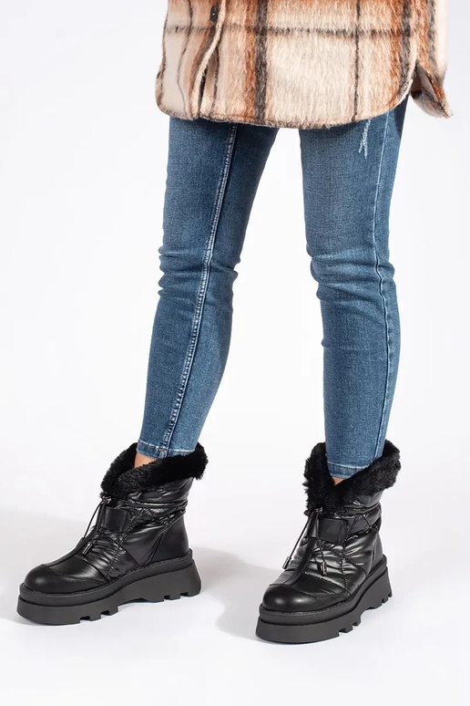 melnas krāsas Sieviešu sniega zābaki...