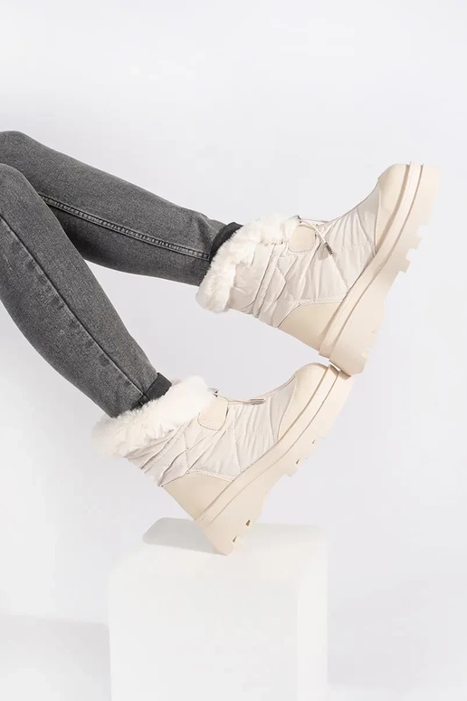 smilšu krāsas Sieviešu sniega zābaki...