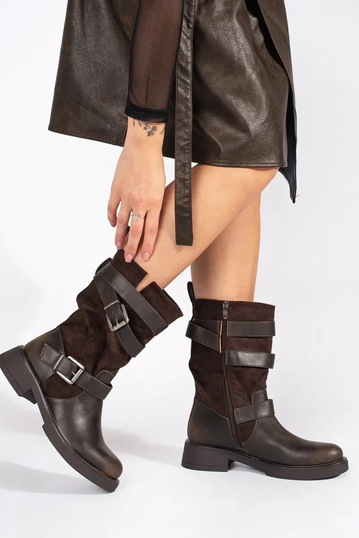 Sieviešu brūnas zempapēžu kurpes ar...