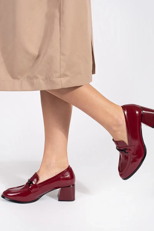 bordo krāsas kurpes sieviešu mokasīni...