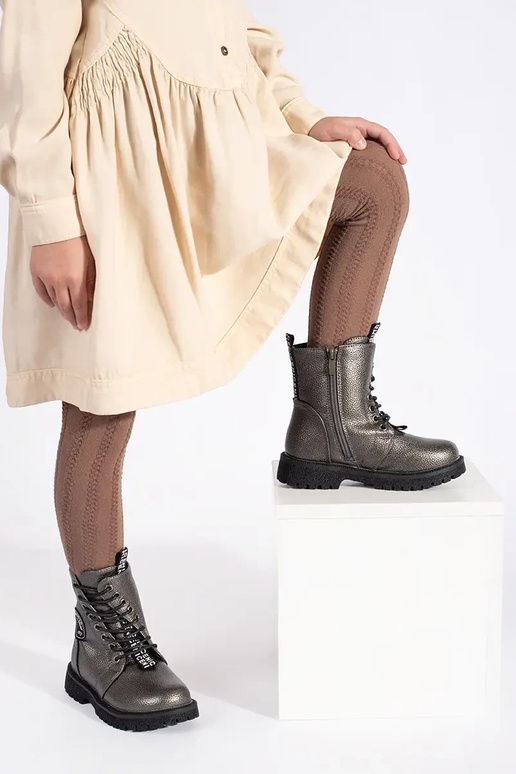 Bērnu izolēts mežģīņots zābaki ziema Bērnu izolēts mežģīņots zābaki ziema