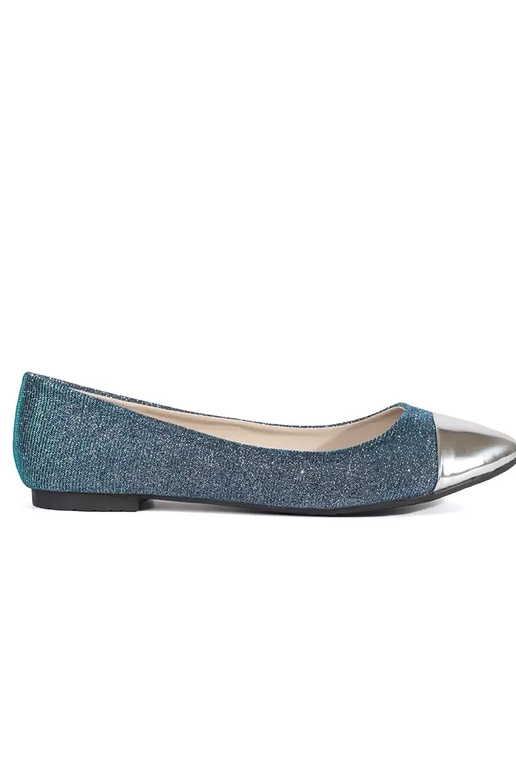 Zilas krāsas spīdīgs balerīnas ze... Zilas krāsas spīdīgs balerīnas ze...