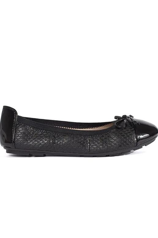 melnas krāsas lakots balerīnas ar loku melnas krāsas lakots balerīnas ar loku