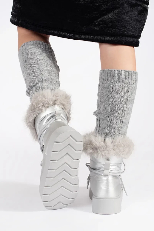 Sudraba krāsas Sieviešu sniega zābaki...