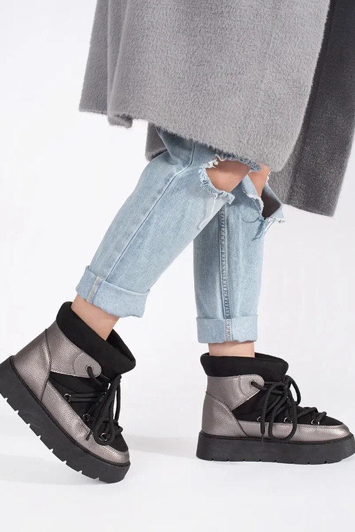 Melns-Sudrabs mežģīņots Sieviešu...