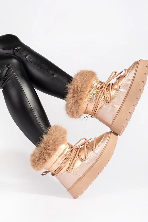 Zelta krāsas Sieviešu sniega zābaki...