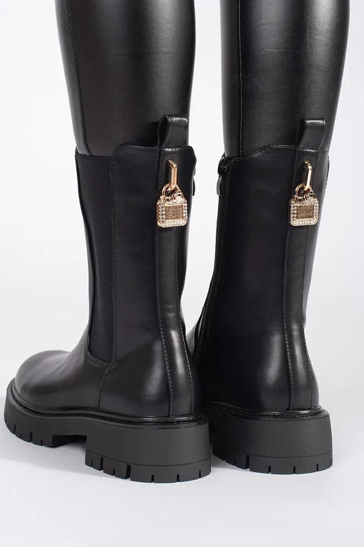 melnas krāsas zābaki Chelsea zābaki z...