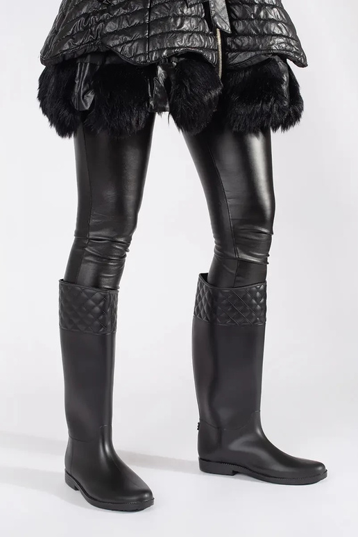 melnas krāsas matēts gumijas zābaki melnas krāsas matēts gumijas zābaki