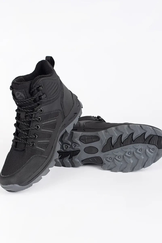 Melni augsti pārgājiena zābaki vīriešiem