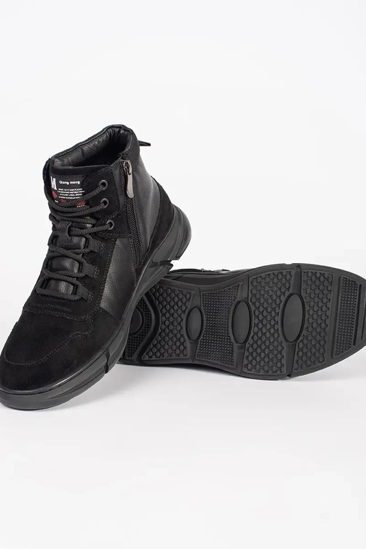 Augsti vīriešu siltie zamša zābaki