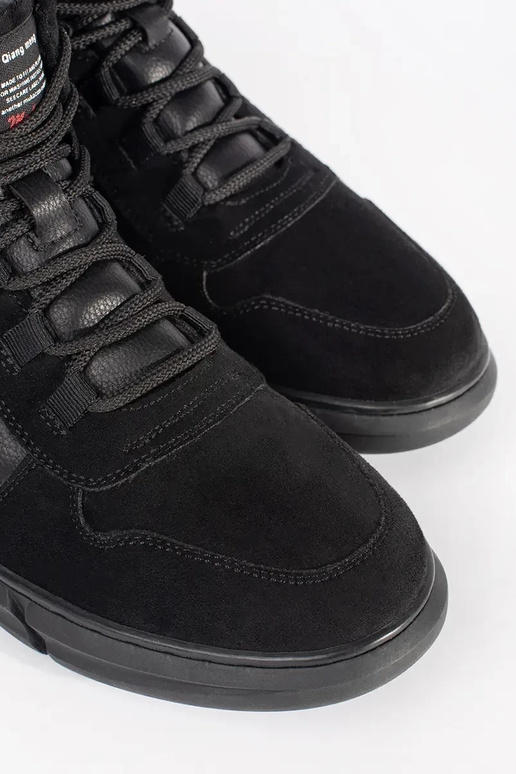 Augsti vīriešu siltie zamša zābaki