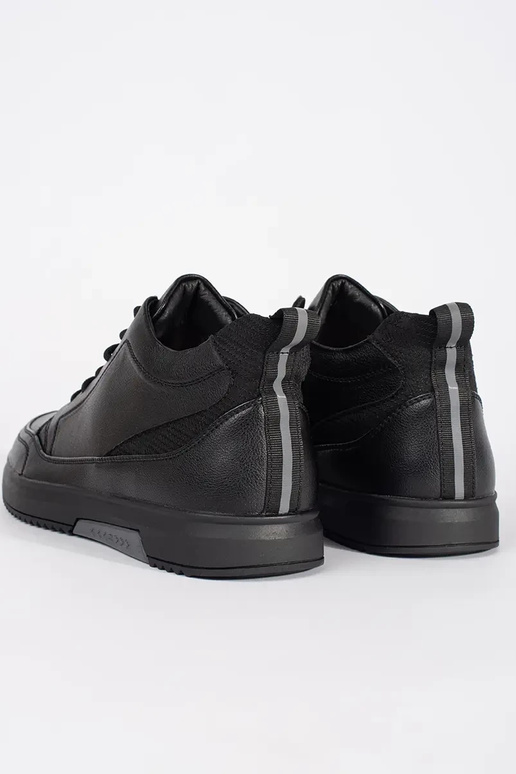 Melnas vīriešu siltās kurpes