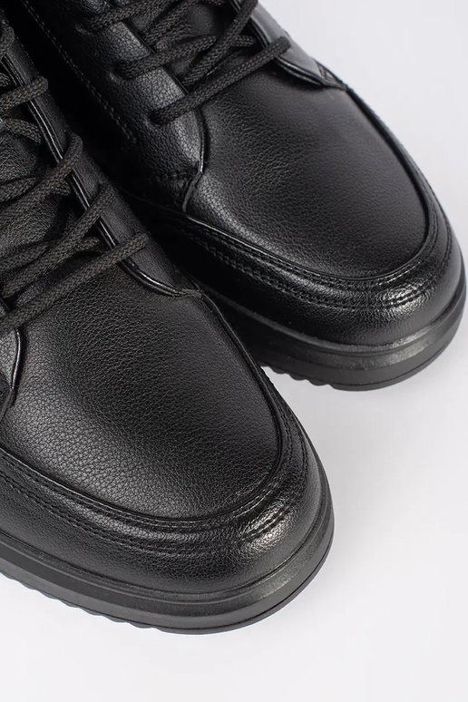 Melnas vīriešu siltās kurpes