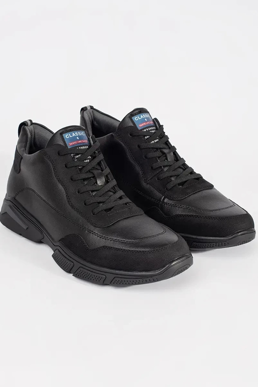 Melnas vīriešu šņorējamās kurpes