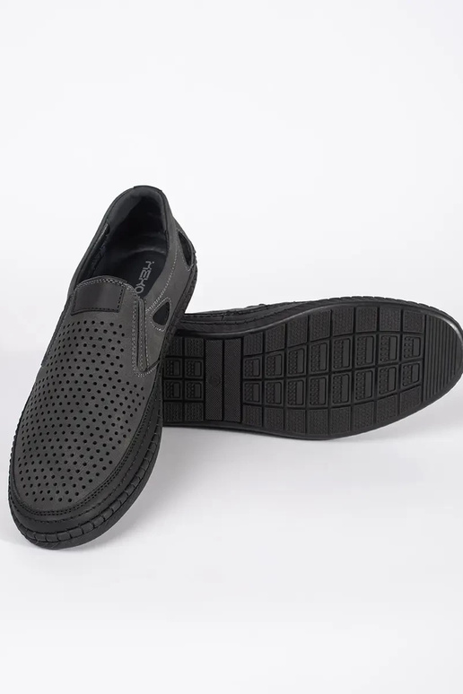 Pelēki vīriešu caurumiņkurpes