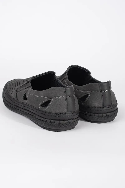 Pelēki vīriešu caurumiņkurpes