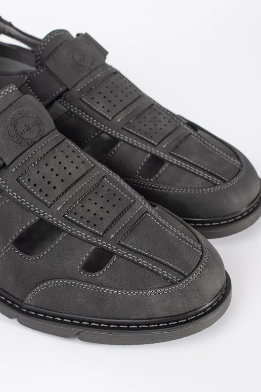 Pelēkie caurumiņi mokasīni vīriešiem