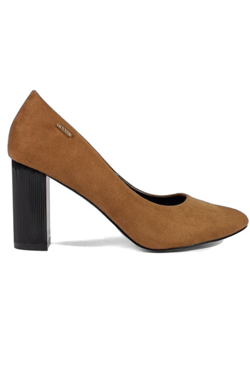 brūni augstpapēžu kurpes uz...