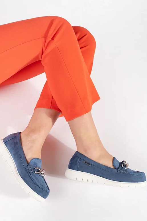 Mokasīni no zamša ar platformu un...