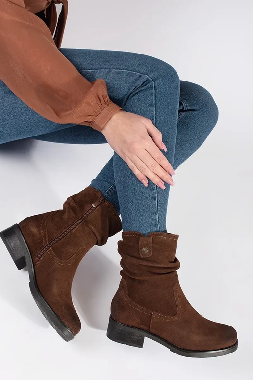 Brūni zābaki ar krokotiem ādas Sergio...