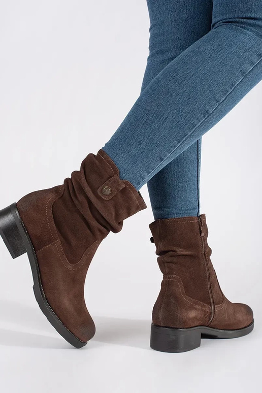 Brūni zābaki ar krokotiem ādas Sergio...