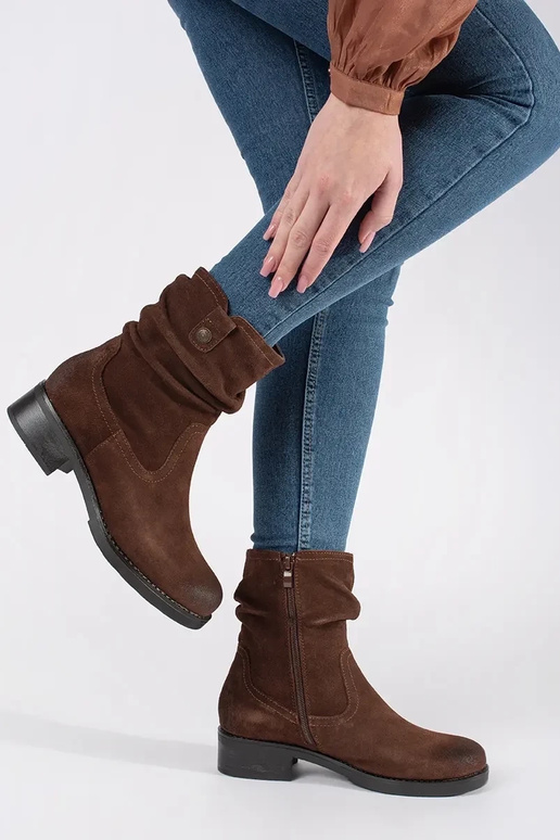 Brūni zābaki ar krokotiem ādas Sergio...