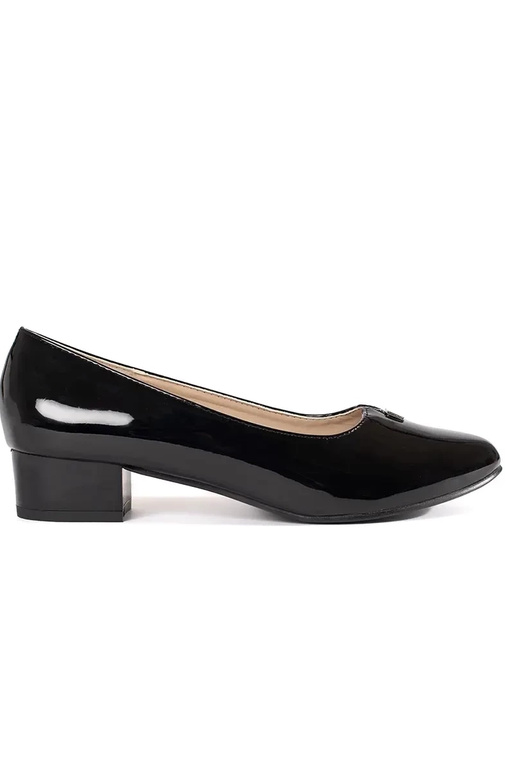 Melni augstpapēžu kurpes ar lakota...