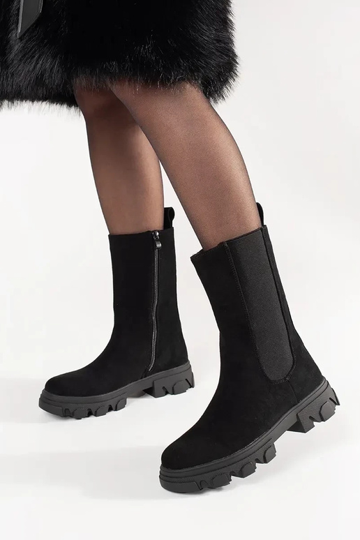 Melni zamša Chelsea apavi