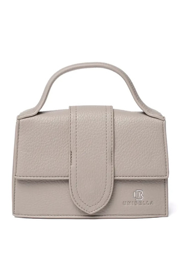 Pelēka maza somiņa ar rokturi