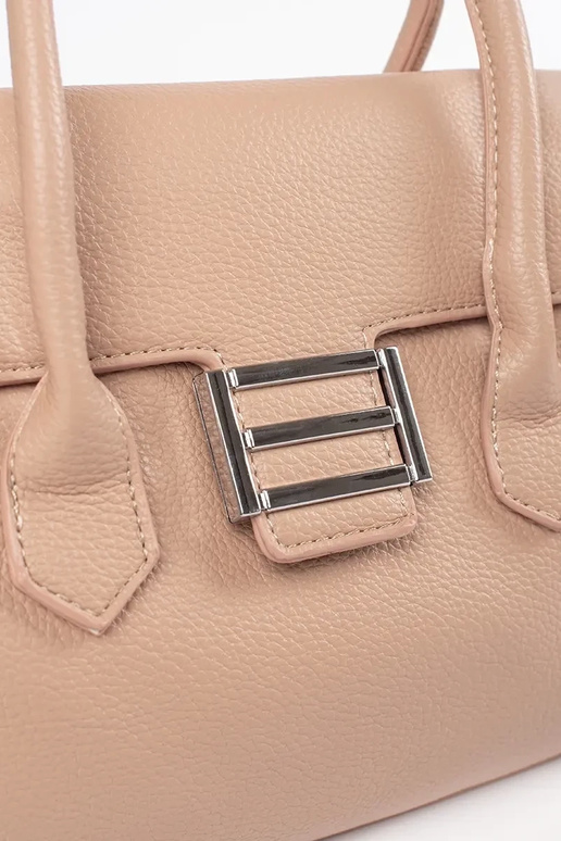 Gaišas krāsas sieviešu soma ar siksniņām