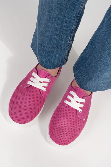 Rozā krāsas perforēti apavi... 2