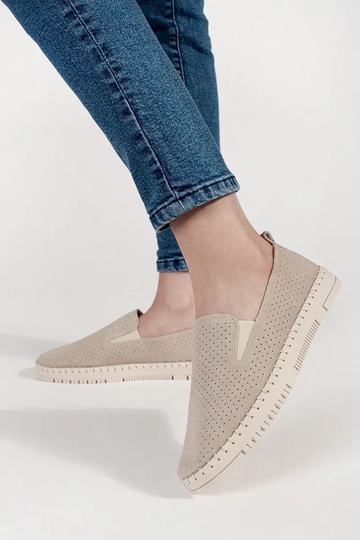 Ādas smilšu krāsas mokasīni 2