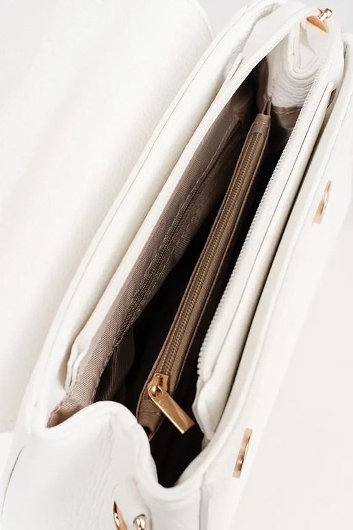 Balta maza soma ar zelta elementiem