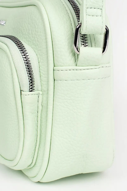 Zaļa maza rokassoma ar kabatām