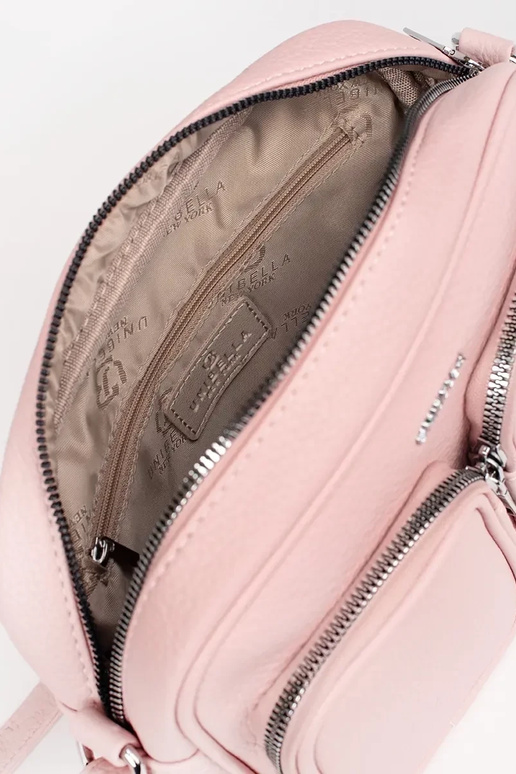 Maza rokassoma ar kabatām rozā krāsā