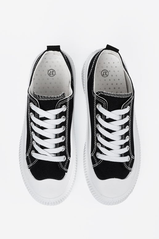 melnbalti sporta apavi uz biezas zoles melnbalti sporta apavi uz biezas zoles