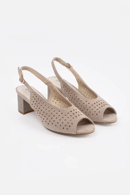 Sieviešu sandales ar papēdi sudraba...