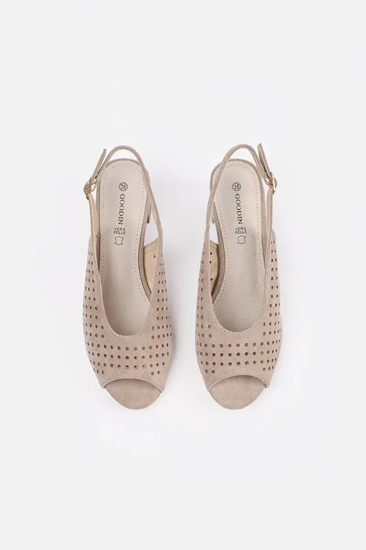 Sieviešu sandales ar papēdi sudraba...