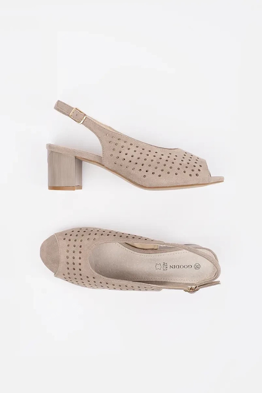 Sieviešu sandales ar papēdi sudraba...