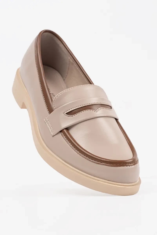 Smilšu krāsas eleganti sieviešu mokasīni Smilšu krāsas eleganti sieviešu mokasīni