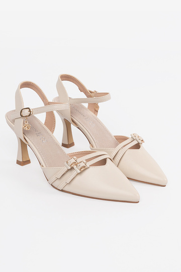 Ivory krāsas augstpapēžu... 2