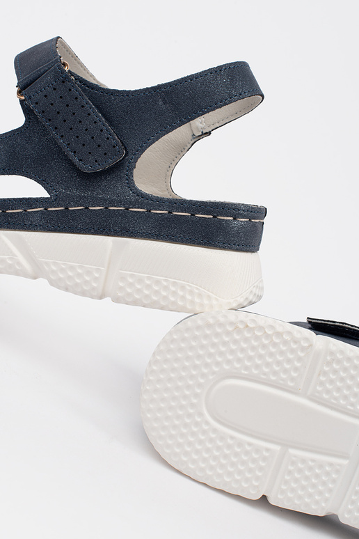 tums zila klasika sandales sievietēm