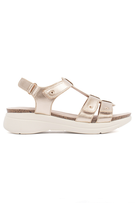 Ērti sandales sievietēm zelta krāsā Ērti sandales sievietēm zelta krāsā